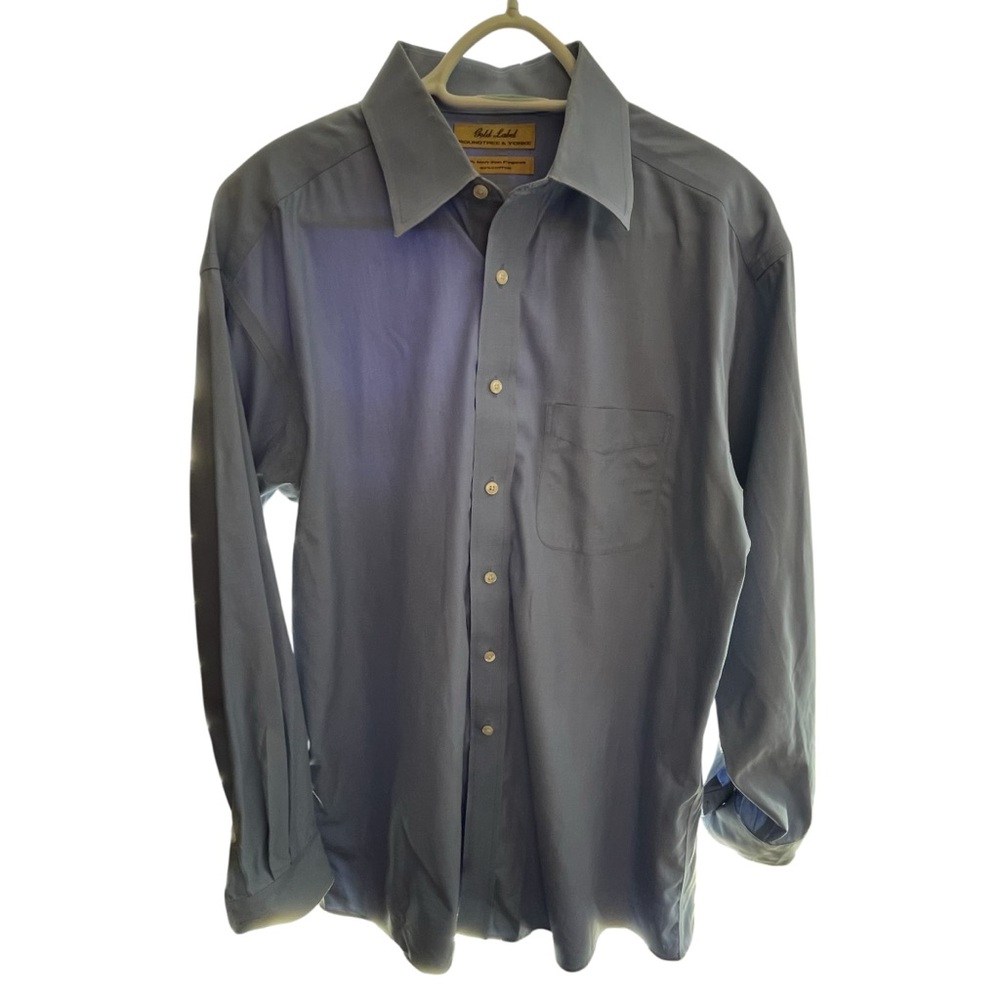Roundtree & Yorke Light Blue Casual Button Down Shirt - Picture 1 of 5